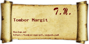Tombor Margit névjegykártya